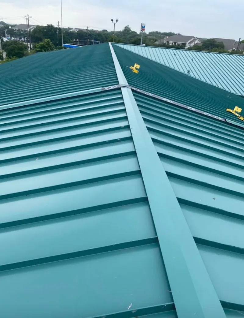 Green commercial metal roof ridge and valley for Metal Roof Repair in Kapaa